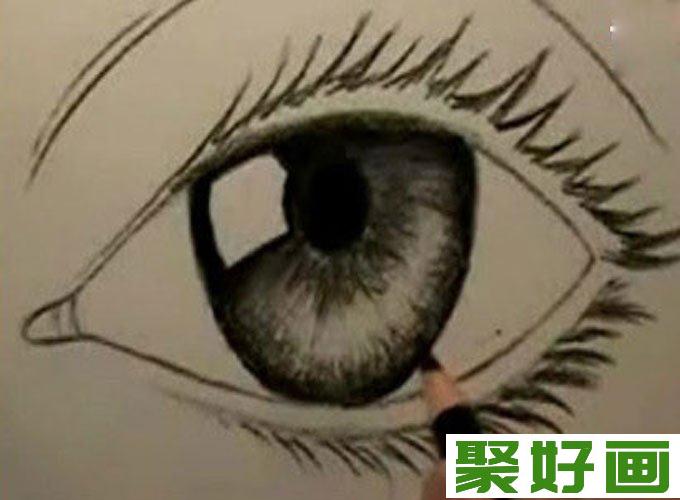 16个步骤教你用铅笔画眼睛手绘素描教程（10）