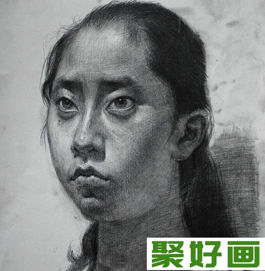 女人素描头像作品