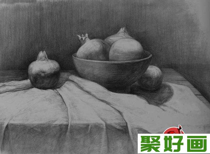 静物素描写生图文教程示例三