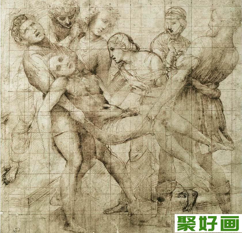 著名画家拉斐尔人体素描作品