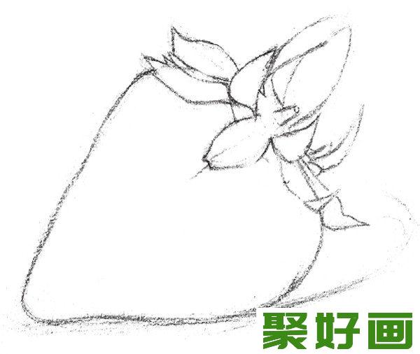 素描草莓轮廓