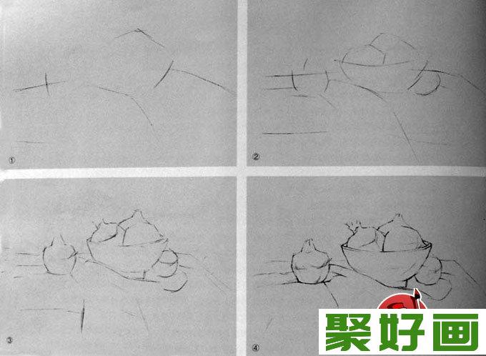 静物素描写生图文教程示例一