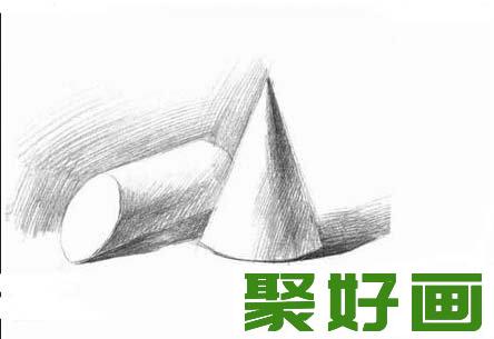 素描教程：怎么画素描圆锥与方锥结合体