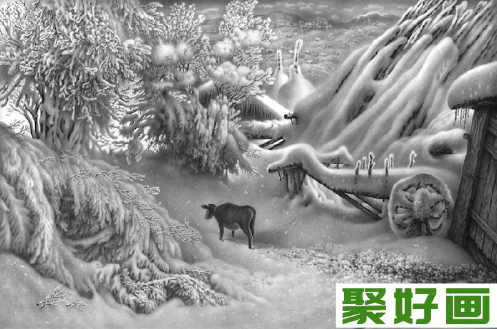 画家古拉姆风景素描画作品欣赏