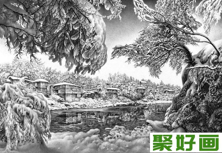 画家古拉姆风景素描画作品欣赏