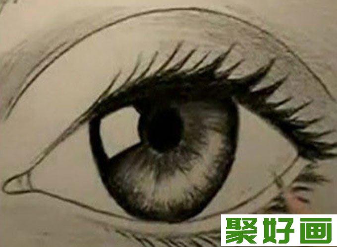 16个步骤教你用铅笔画眼睛手绘素描教程（12）