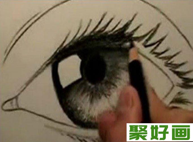 16个步骤教你用铅笔画眼睛手绘素描教程（11）