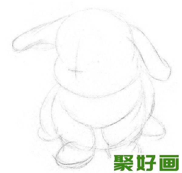 素描兔子轮廓