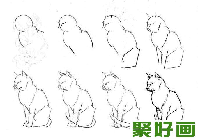 蹲卧着睡觉的猫线描<a href=../zhonglei/sumiaohua/suxie/ target=_blank class=infotextkey><a href=../zhonglei/sumiaohua/suxie/ target=_blank class=infotextkey>速写</a></a>教程