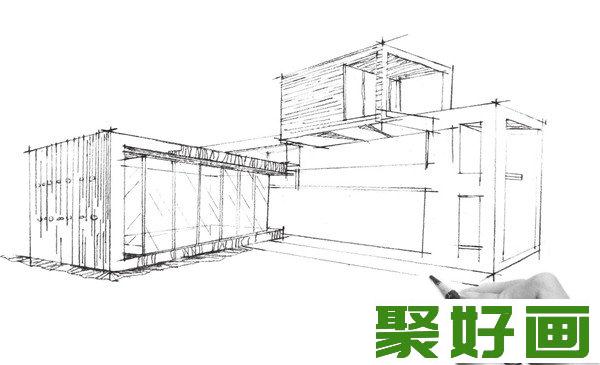 速写优雅会所细化