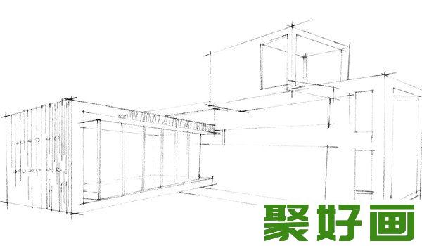 速写优雅会所屋顶