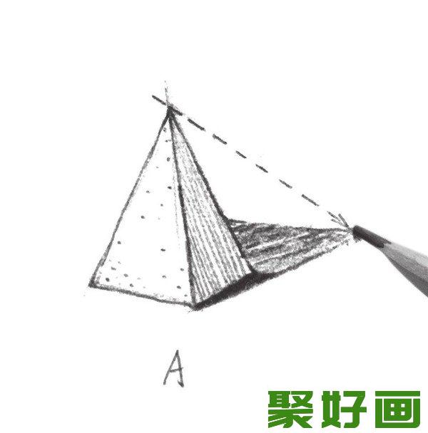 速写三棱锥阴影技法