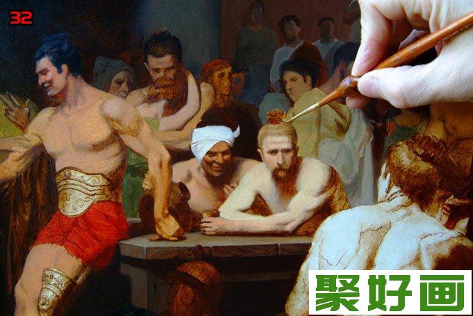 欧洲人物油画教程:高手画油画的全过程（32）