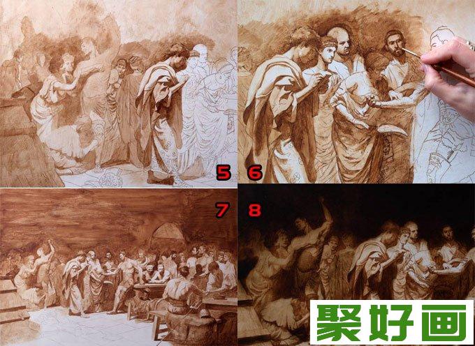 欧洲人物油画教程:高手画油画的全过程（2）