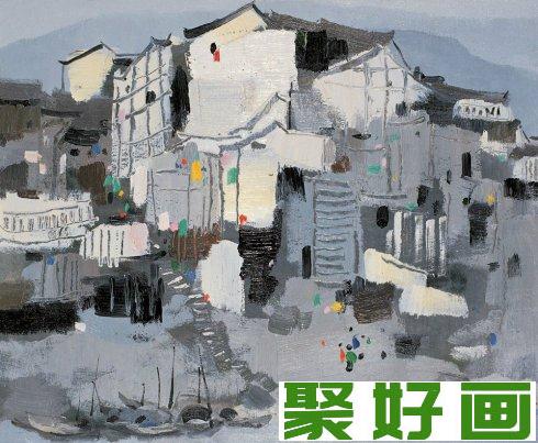 吴冠中风景油画：思蜀