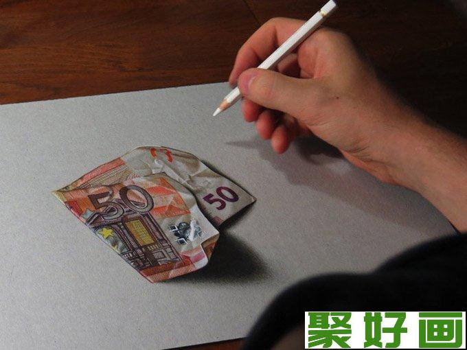 马塞罗巴伦吉逼真彩色铅笔手绘作品