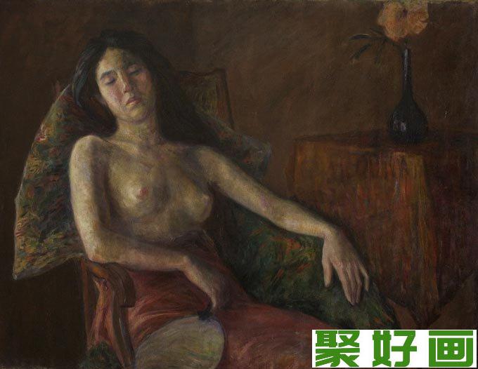 弘一法师（李叔同）油画作品《裸女》