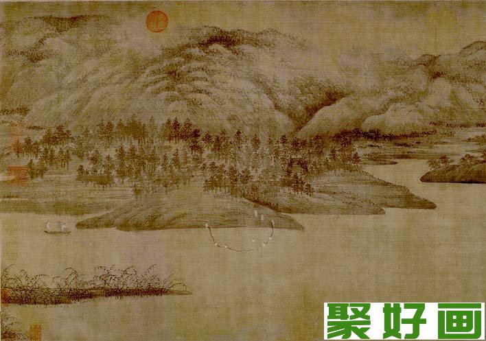 董源《潇湘图》传世山水画