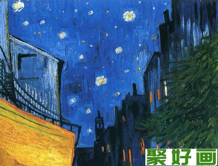 梵高《夜晚露天咖啡馆》
