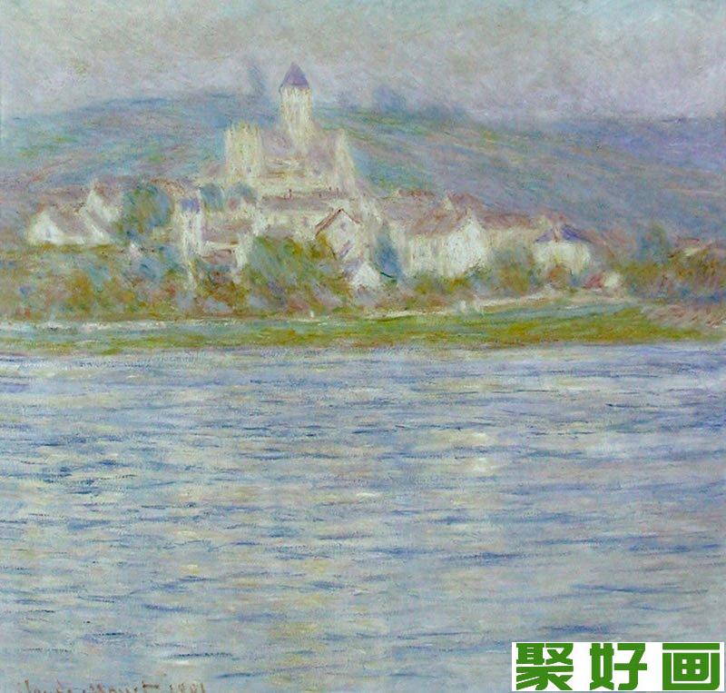 莫奈著名油画《维特依，早晨》