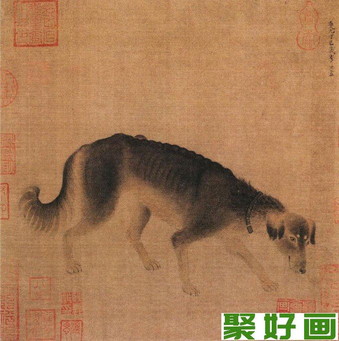 李迪《猎犬图》_描绘狗的写实<a href=../zhonglei/zhongguohua/gongbi/ target=_blank class=infotextkey><a href=../zhonglei/zhongguohua/gongbi/ target=_blank class=infotextkey>工笔画</a></a>