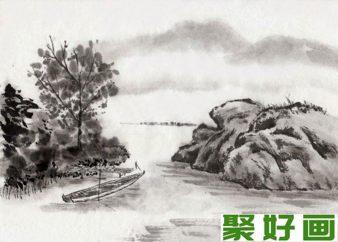 风景水墨山水画图片29