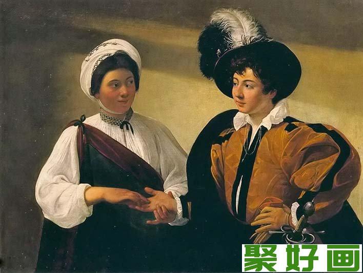 卡拉瓦乔《女占卜师》_卡拉瓦乔早期人物油画作品