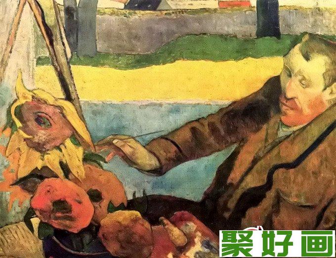 高更绘画的《绘画向日葵中的梵高》