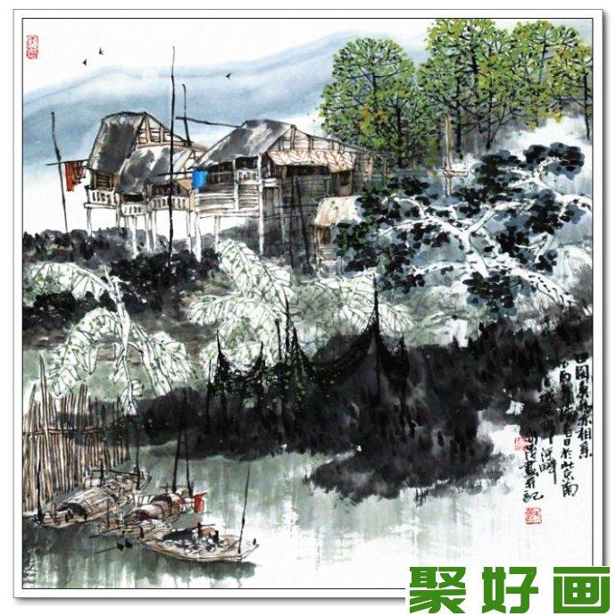 于永茂彩墨山水画