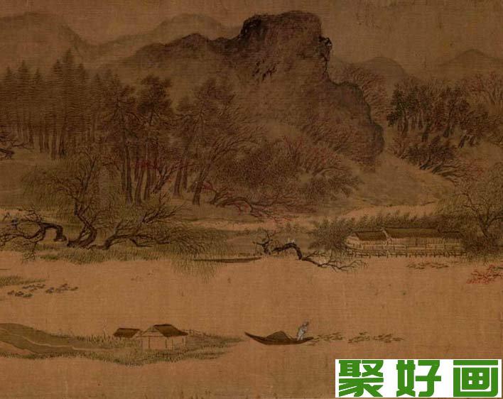 宋代惠崇山水画《溪山春晓图》