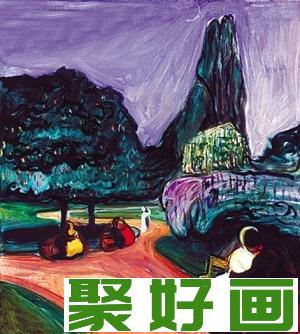 蒙克抽象人物画：仲夏夜