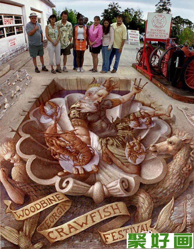 街头艺术家Kurt Wenner 3D绘画涂鸦作品（10）