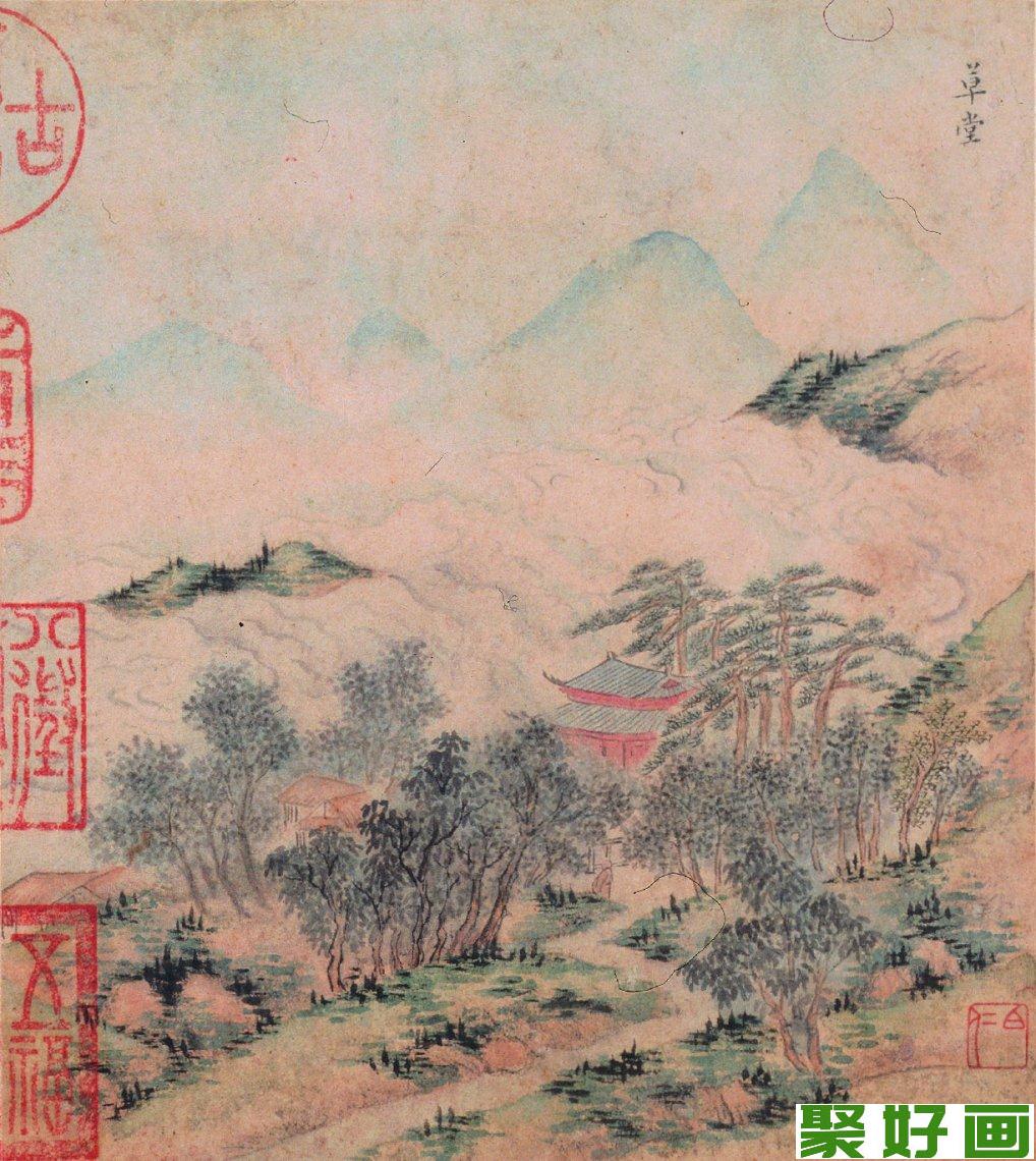 文伯仁山水画：草堂