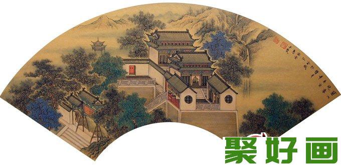 张应平简介及其工笔山水界画欣赏（扇面）