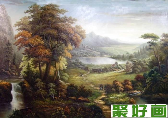 欧洲古典重彩风景<a href=../zhonglei/youhua/ target=_blank class=infotextkey><a href=../zhonglei/youhua/ target=_blank class=infotextkey>油画</a></a>图片：五棵松