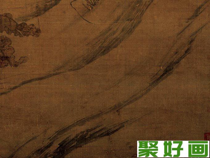 崔白《双喜图》传世工笔写实花鸟名画《禽兔图》局部10