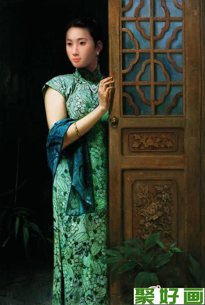 油画人物:中国近代江南女性油画人物作品欣赏1