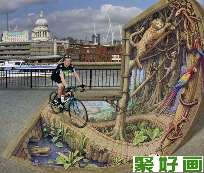 街头艺术家Kurt Wenner 3D绘画涂鸦作品（1）