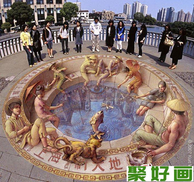 街头艺术家Kurt Wenner 3D绘画涂鸦作品（6）