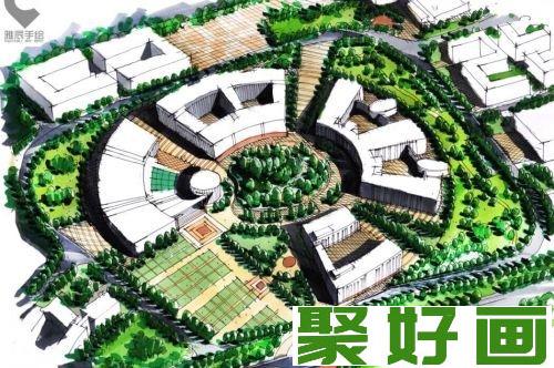 长春城市建筑手绘图片