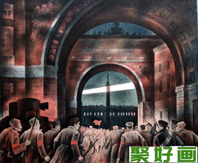 前苏联怀旧老版画欣赏(六)版画插画组图 