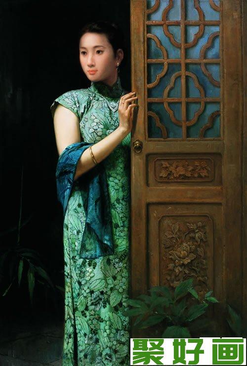 江南女性,女性人物油画,油画作品