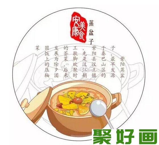 萌萌哒手绘安康美食地图