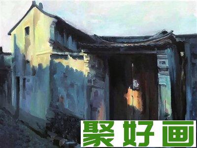 乡村风景油画写生作品