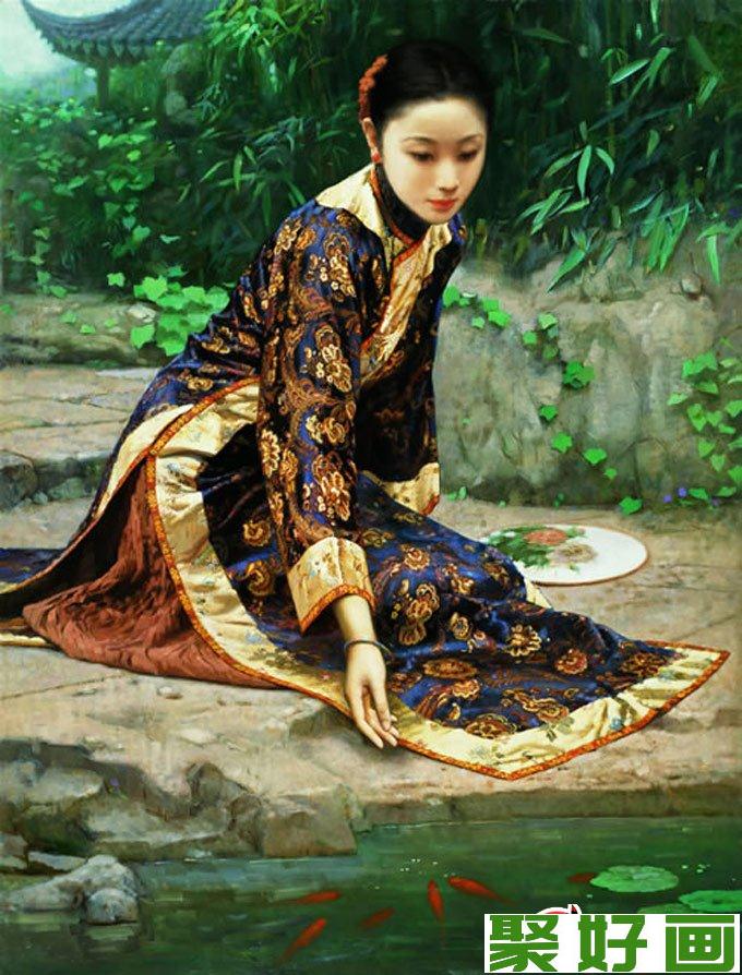 油画人物:中国近代江南女性油画人物作品欣赏2