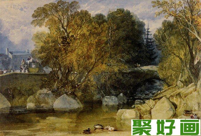 英国画家特纳《大树 石桥 溪流》<a href=../zhonglei/shuicaihua/ target=_blank class=infotextkey><a href=../zhonglei/shuicaihua/ target=_blank class=infotextkey>水彩画</a></a>作品