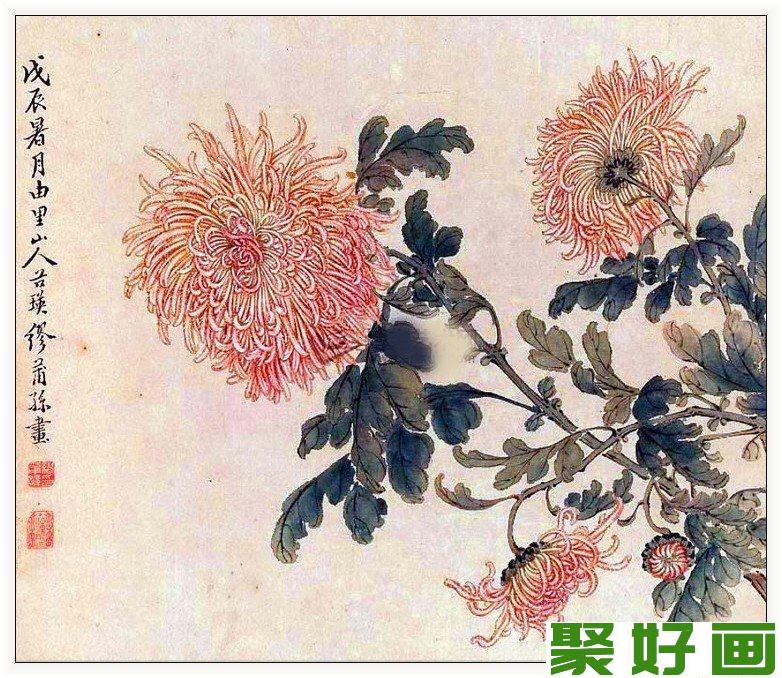 缪谷英国画菊花