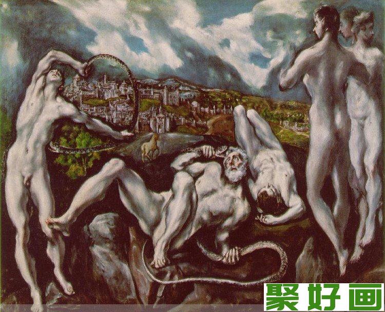 著名人物油画《拉奥孔》