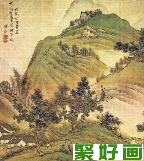 　赠惕翁青绿山水