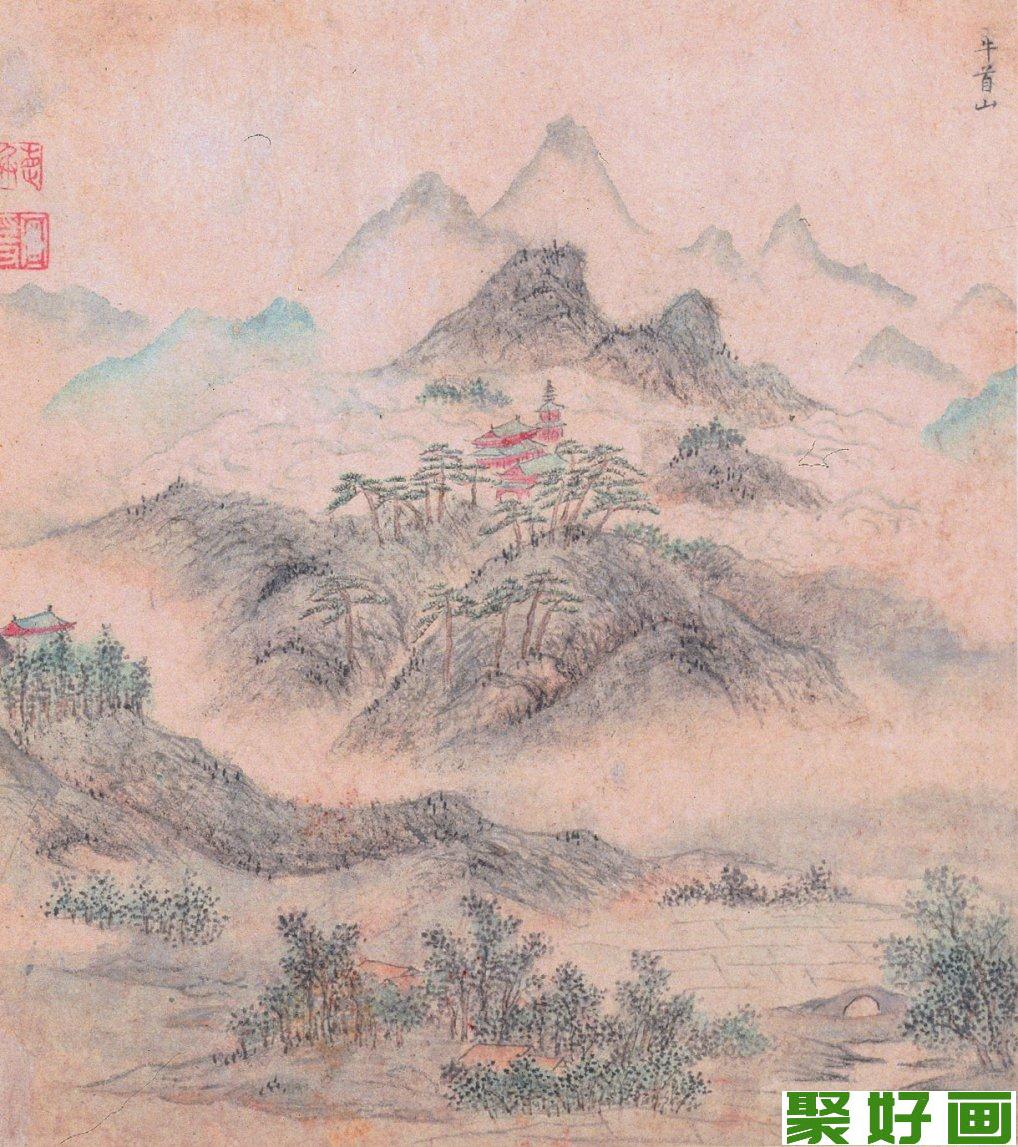 文伯仁山水画：牛首山